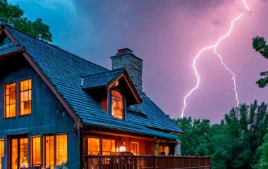 Как выбрать и установить систему защиты от молний для каркасного дома