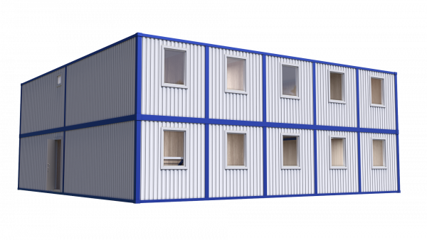 Модульное здание штаб строительства с туалетами в 2 этажа Модель: РС-М06