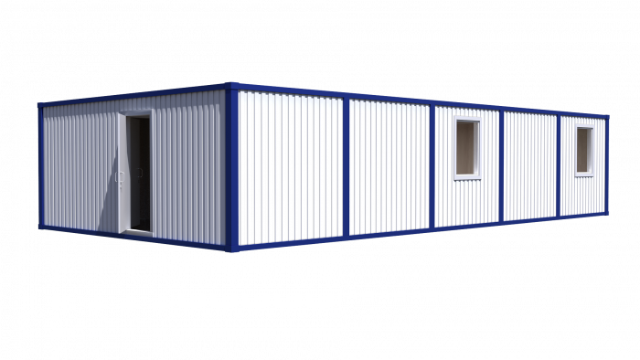 Модульное здание штаб строительства с туалетом тамбуром и кладовой Модель: РС-М04