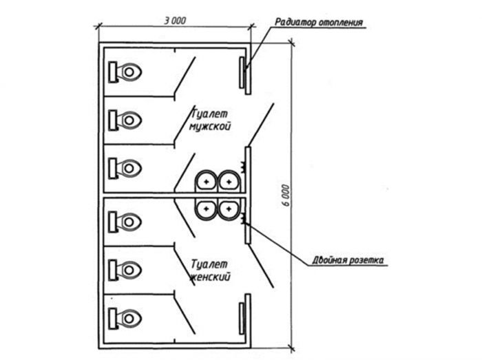 Блок-контейнер "Сантехнический для персонала"