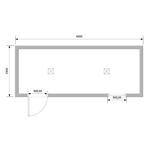 Блок-Контейнер с одним окном без перегородок модель: РС-Б01