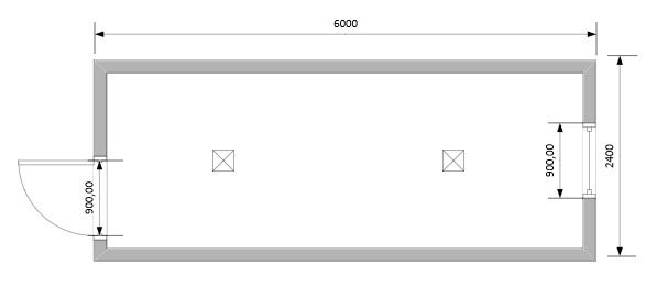 Блок-Контейнер с одним окном без перегородок модель: РС-Б02