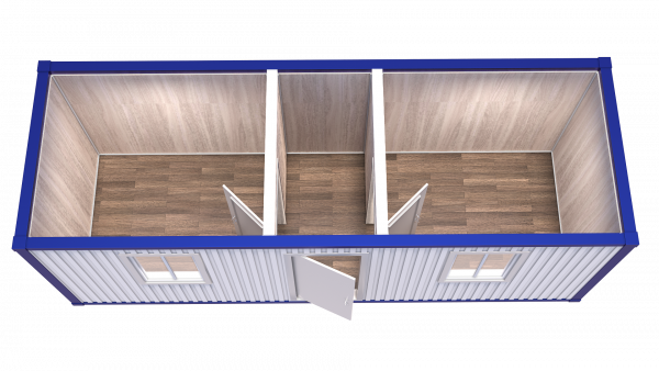 Блок-Контейнер с двумя перегородками и двумя окнами модель: РС-Б07